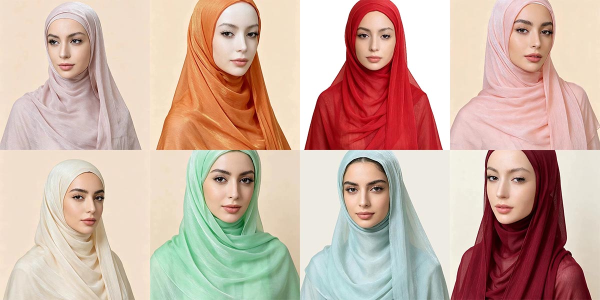 Breathable & Cool Solid Color Crinkle Hijab