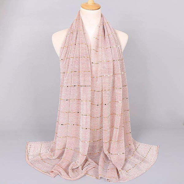 Fashionable Sequined Lace Scarf