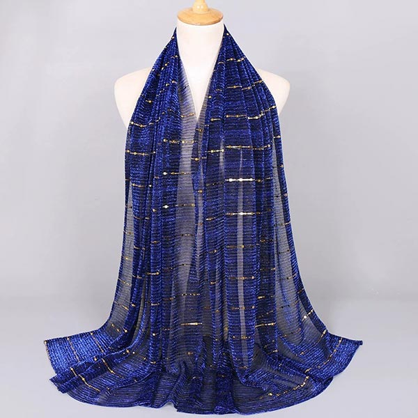 Fashionable Sequined Lace Scarf