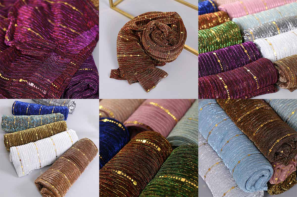 Fashionable Sequined Lace Scarf