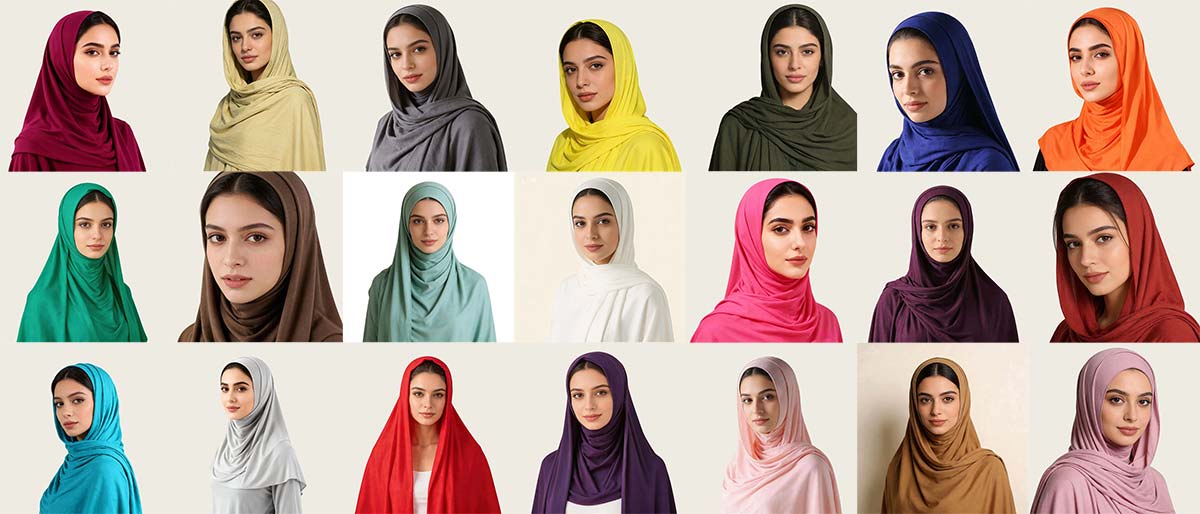 Southeast Asia Hot-Selling Plain Color Long Headscarf