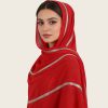 Sunscreen Pearl Rhinestone Chiffon Scarf