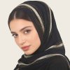 Sunscreen Pearl Rhinestone Chiffon Scarf