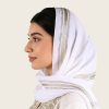 Sunscreen Pearl Rhinestone Chiffon Scarf