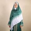 Trendy Gradient Long Thick Satin Shawl