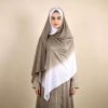 Trendy Gradient Long Thick Satin Shawl