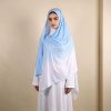 Trendy Gradient Long Thick Satin Shawl
