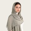 Retro Solid Color Soft Pleated Scarf