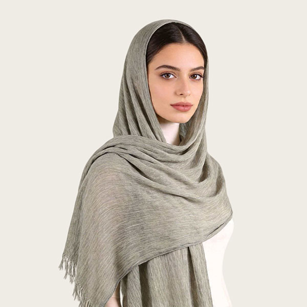 Retro Solid Color Soft Pleated Scarf