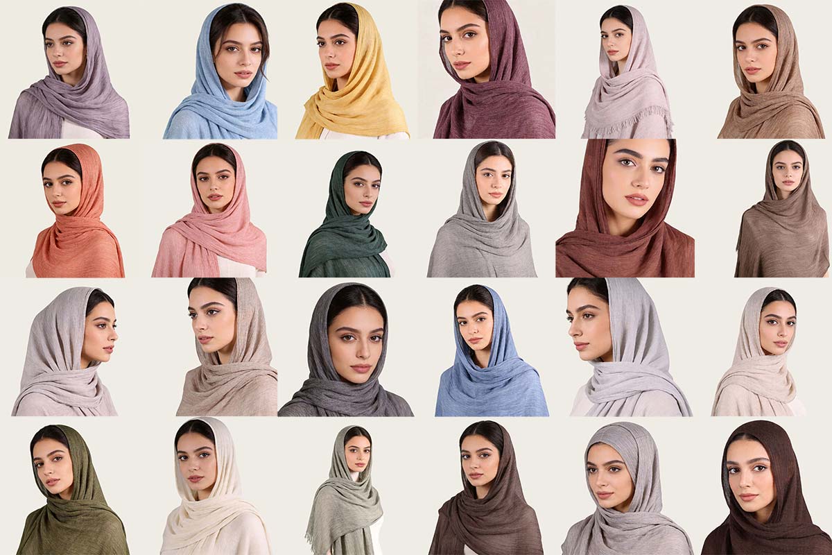 Retro Solid Color Soft Pleated Scarf