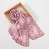 Lace Trimmed Embroidered Headscarf