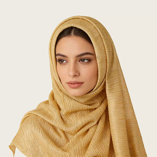Crepe Style Solid Color Instant Headscarf