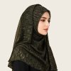 Crepe Style Solid Color Instant Headscarf
