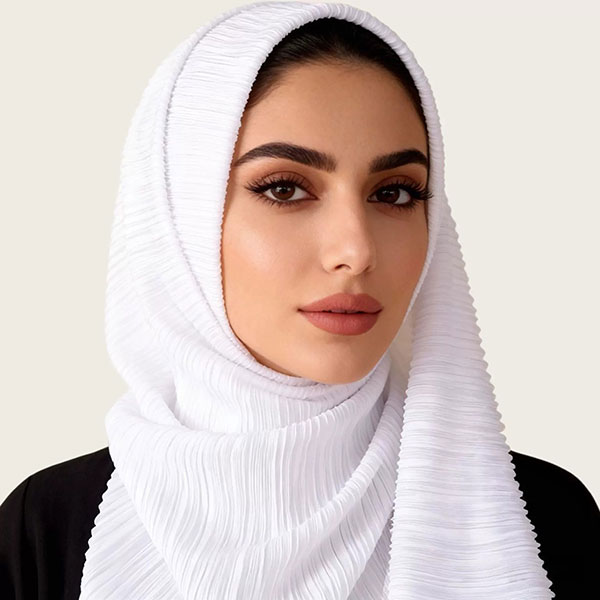 Crepe Style Solid Color Instant Headscarf