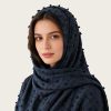 Winter Warm Rhinestone Pom-Pom Cotton Hijab