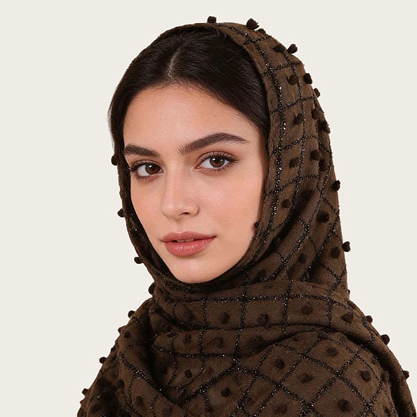 Winter Warm Rhinestone Pom-Pom Cotton Hijab