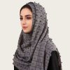 Winter Warm Rhinestone Pom-Pom Cotton Hijab