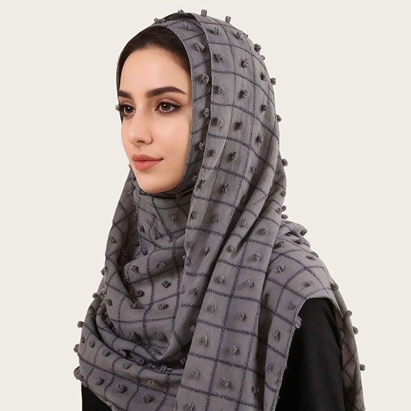 Winter Warm Rhinestone Pom-Pom Cotton Hijab
