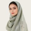 Autumn Monochrome Glitter Pleated Hijab