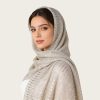 Autumn Monochrome Glitter Pleated Hijab