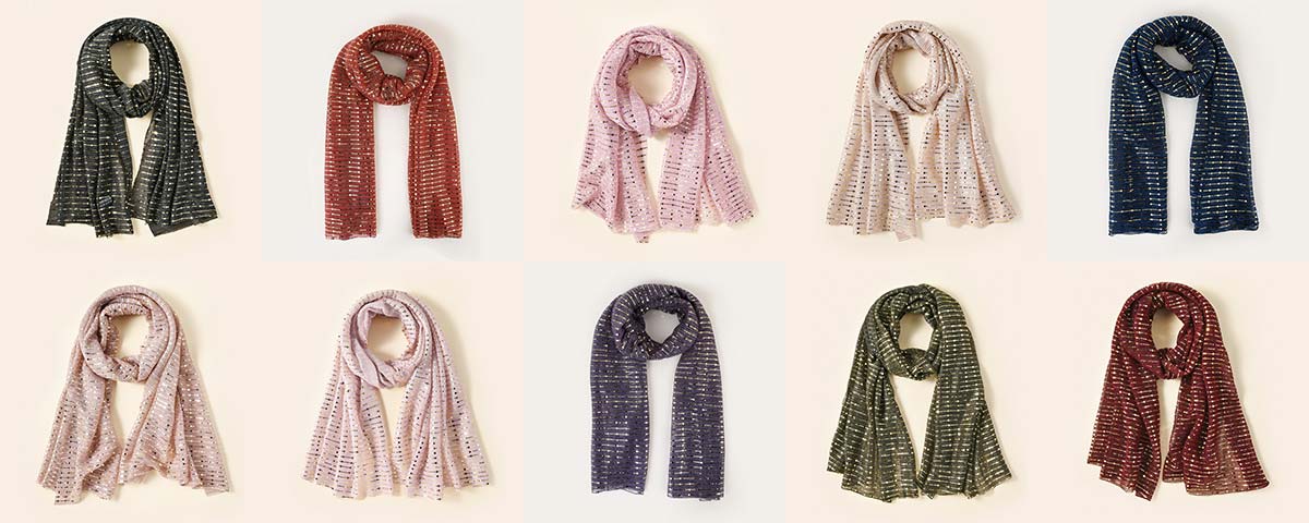 Autumn Monochrome Glitter Pleated Hijab