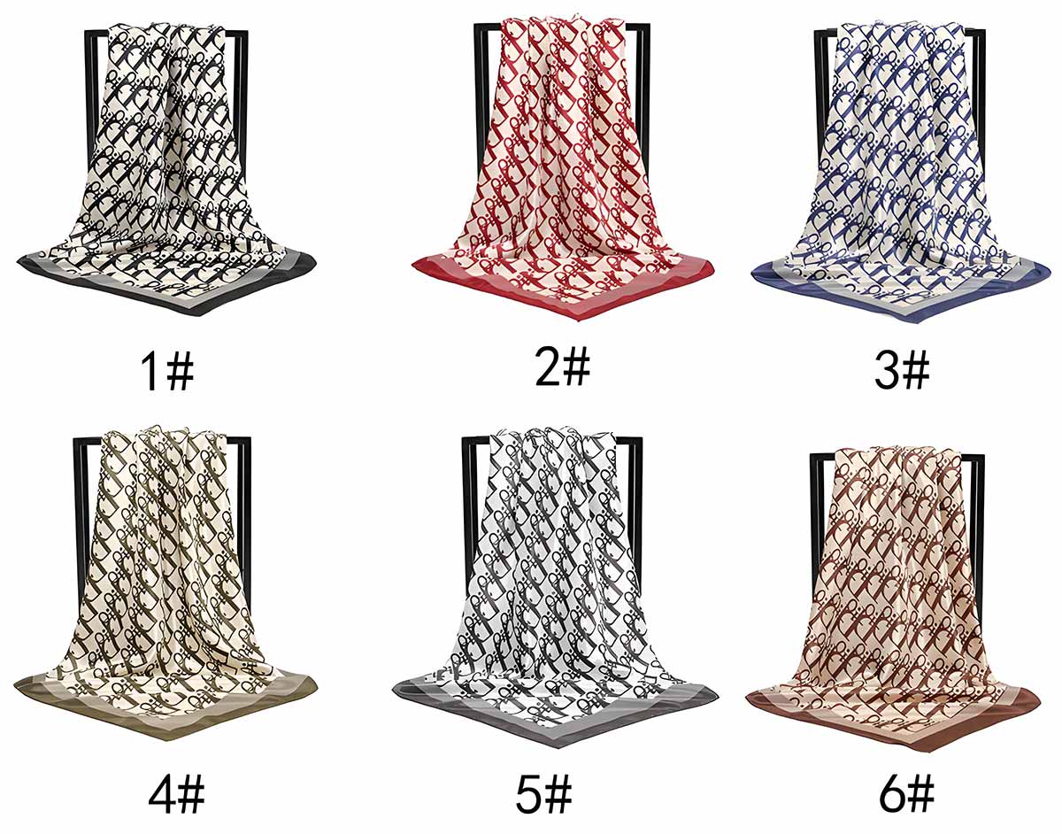 Letter Print Square Satin Headscarves Wholesale