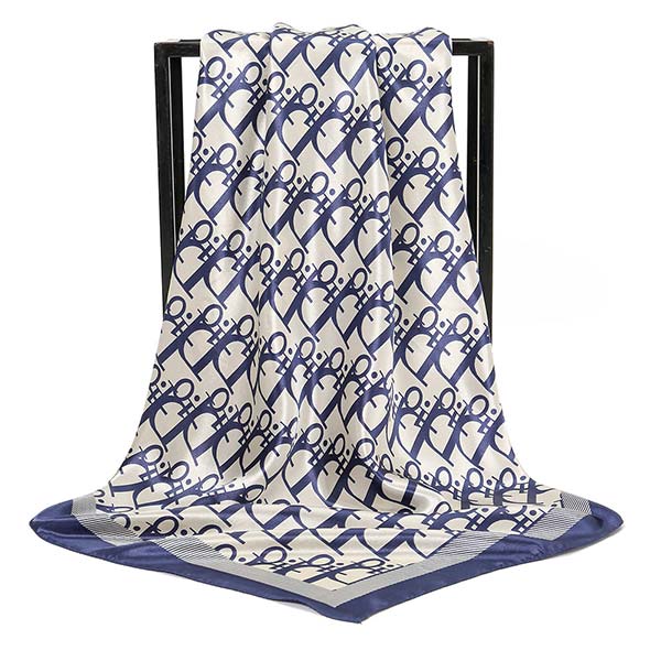 Letter Print Square Satin Headscarves Wholesale